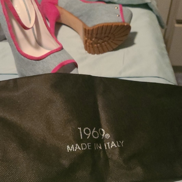 1969 vero cuoio denim suede pumps - Picture 3 of 6